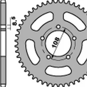 Akce PBR řetězové kolečko zadní 1515 45 C45